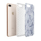 Faux Marble Blue Grey White Apple iPhone 7 8 Plus 3D Tough Case Expanded View