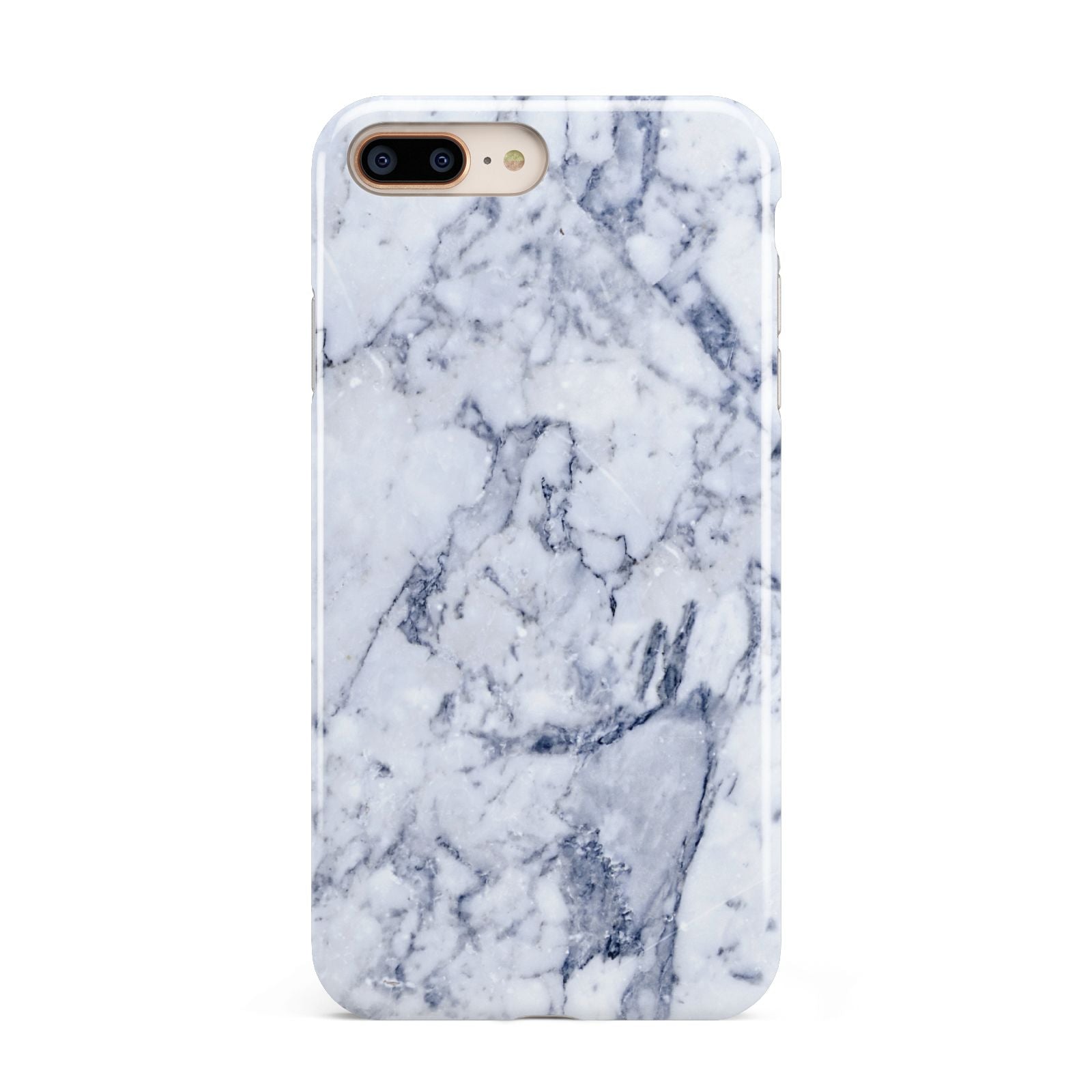 Faux Marble Blue Grey White Apple iPhone 7 8 Plus 3D Tough Case