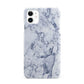 Faux Marble Blue Grey White iPhone 11 3D Snap Case