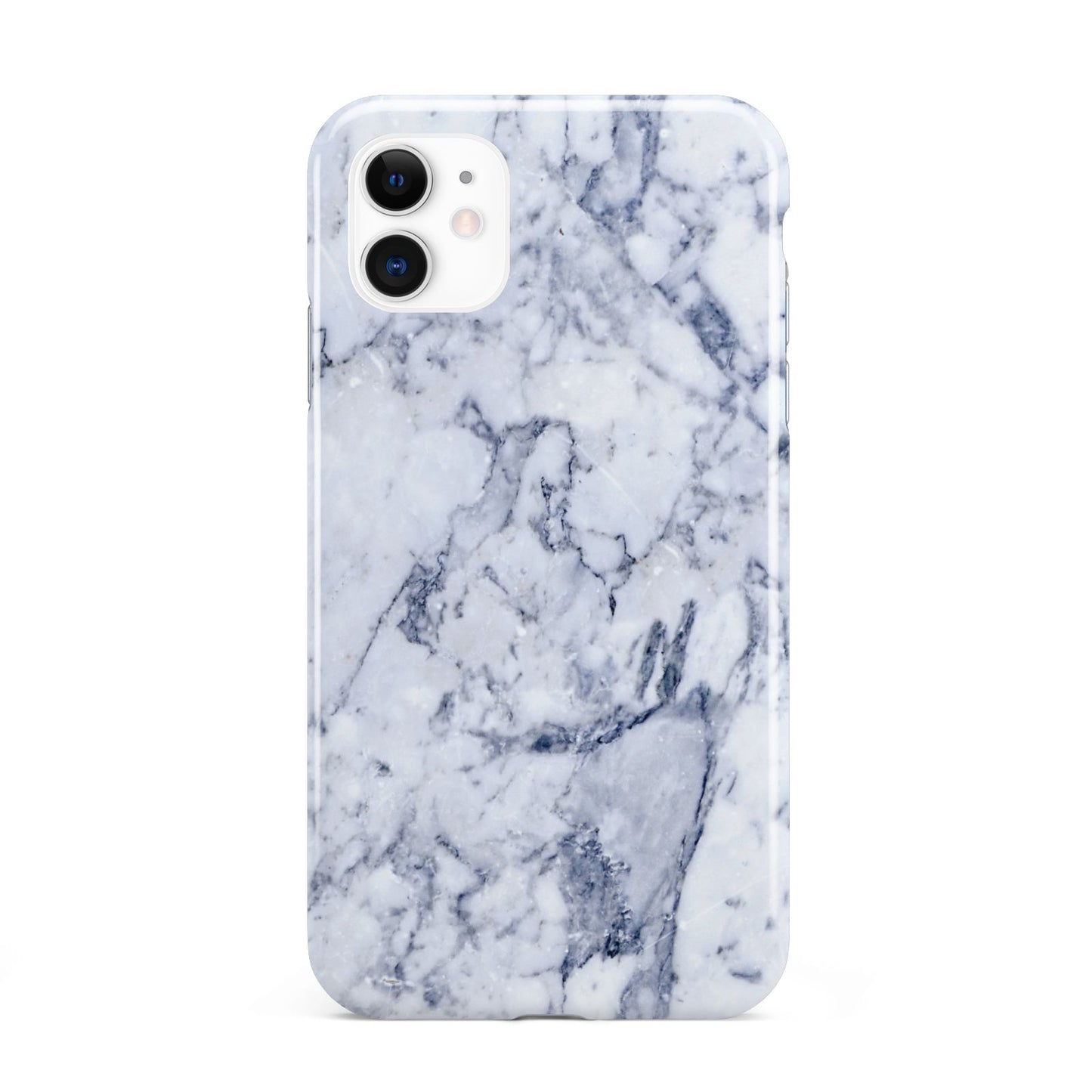 Faux Marble Blue Grey White iPhone 11 3D Tough Case