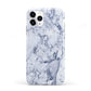 Faux Marble Blue Grey White iPhone 11 Pro 3D Tough Case