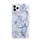 Faux Marble Blue Grey White iPhone 11 Pro Max 3D Tough Case