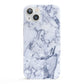 Faux Marble Blue Grey White iPhone 13 Full Wrap 3D Snap Case