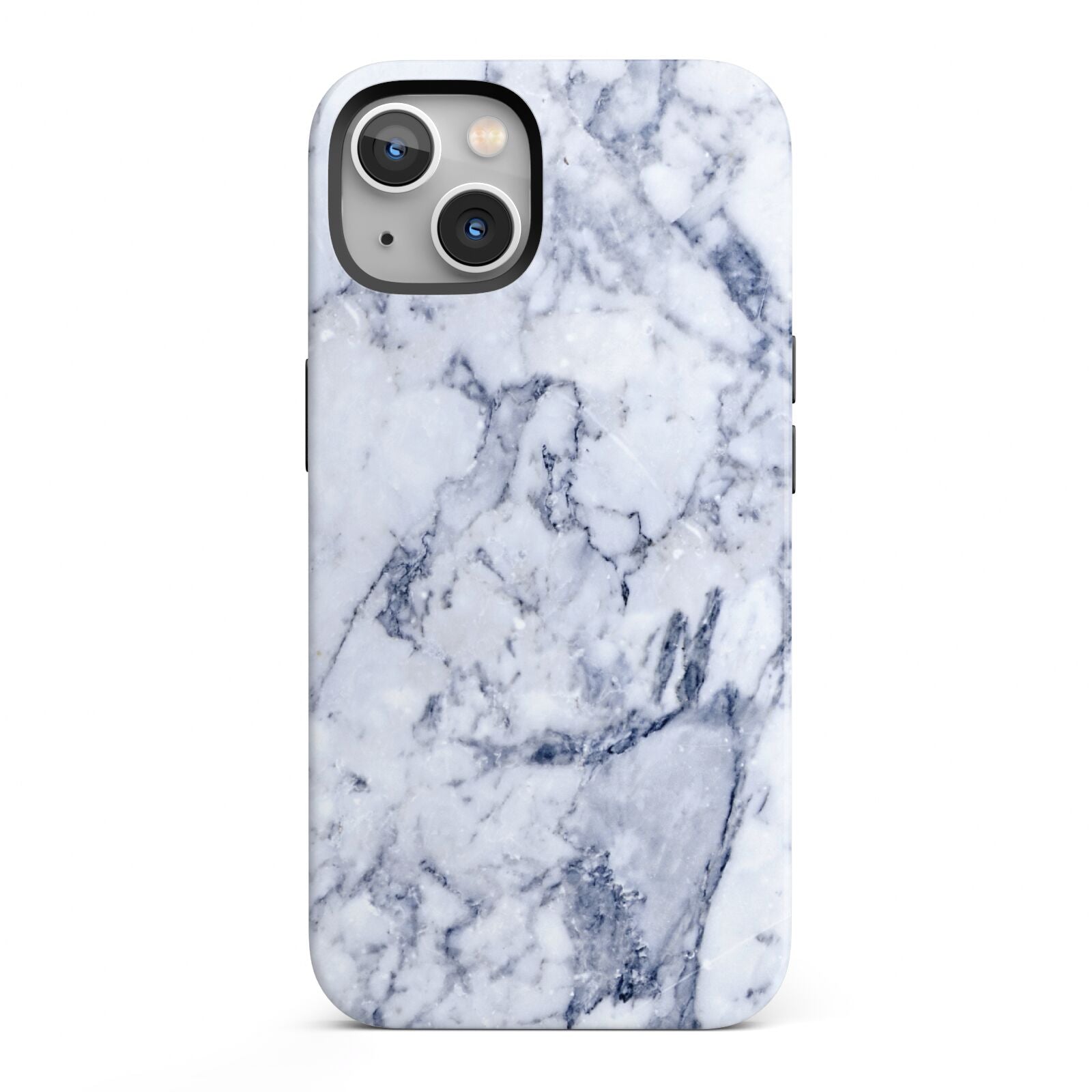 Faux Marble Blue Grey White iPhone 13 Full Wrap 3D Tough Case