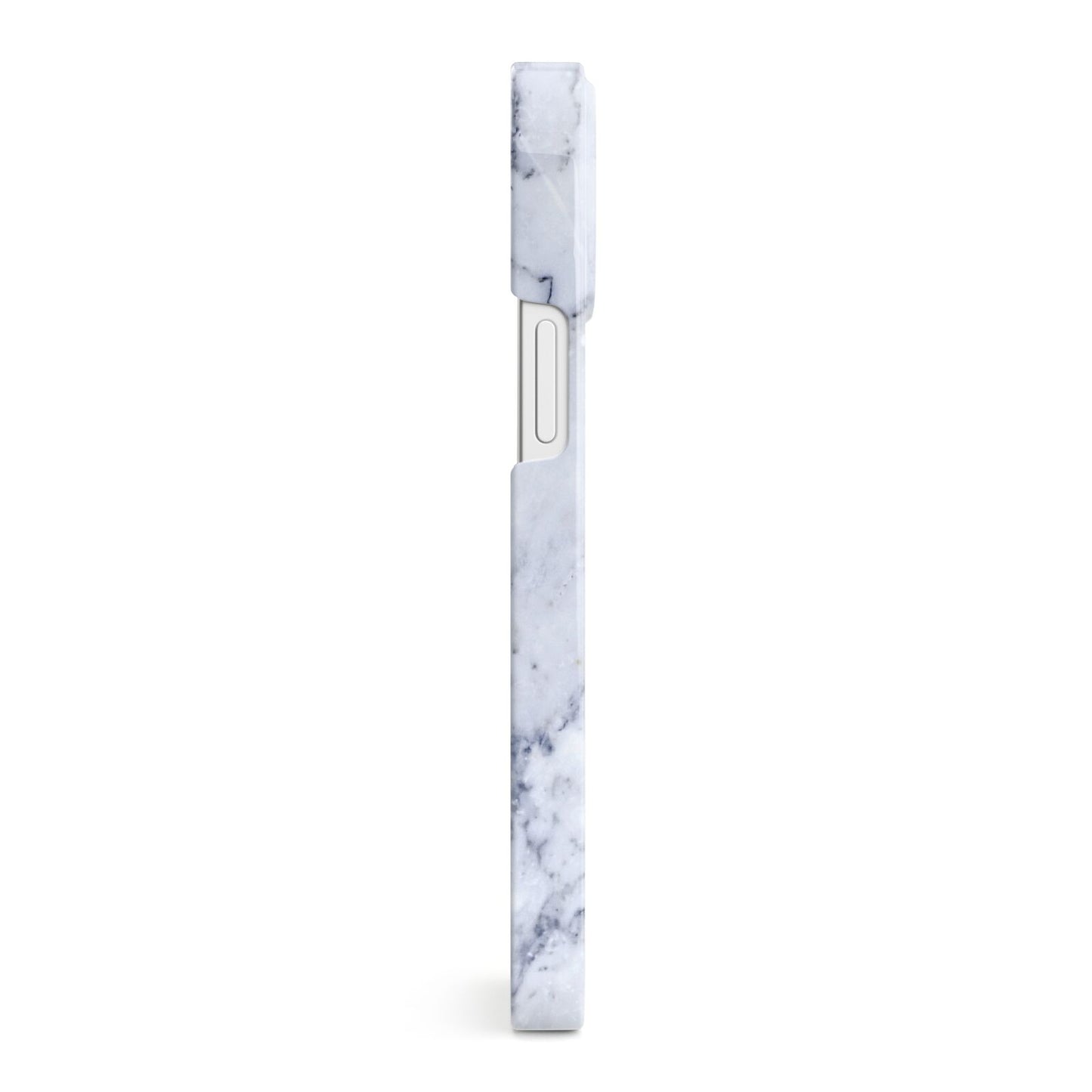 Faux Marble Blue Grey White iPhone 13 Mini Side Image 3D Snap Case