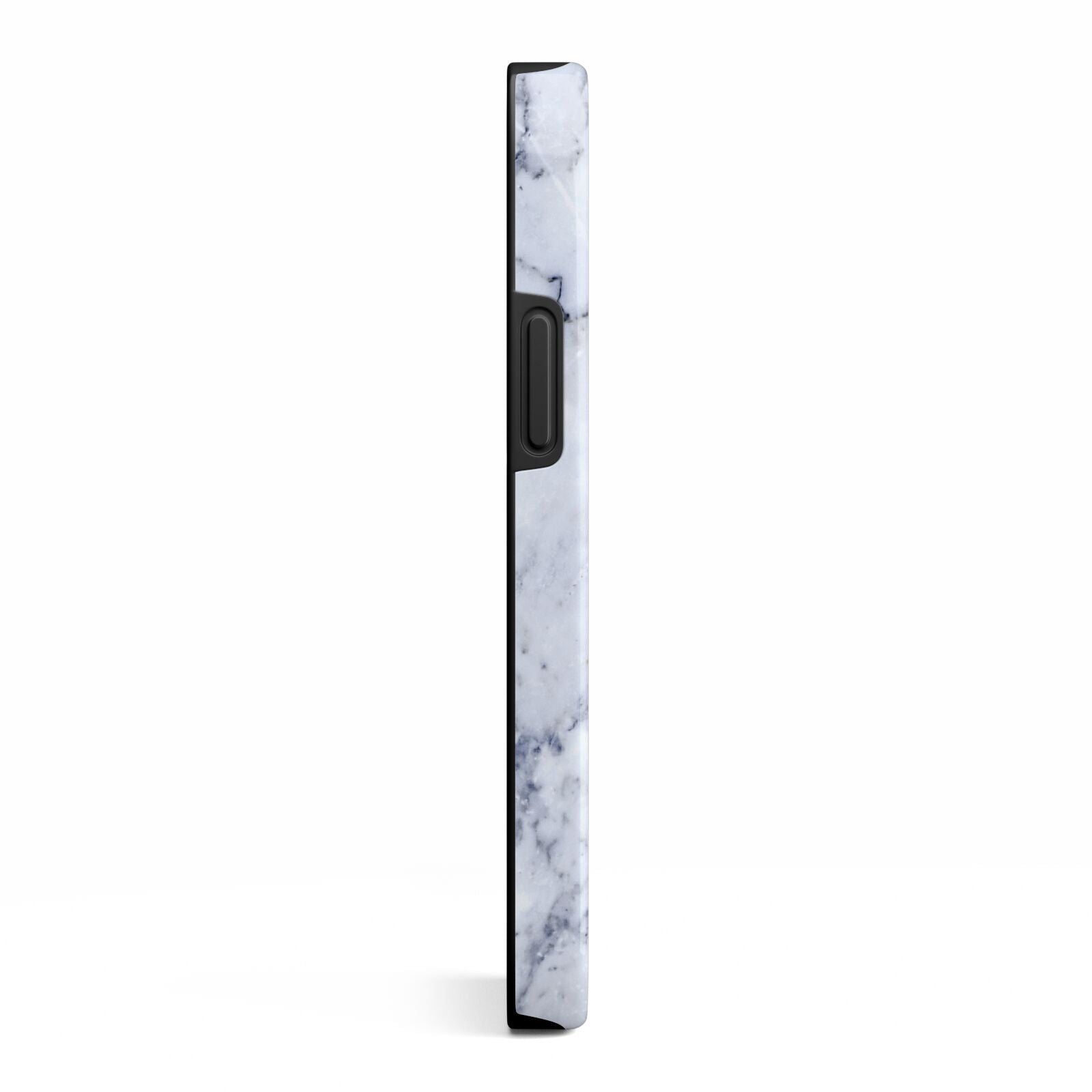 Faux Marble Blue Grey White iPhone 13 Mini Side Image 3D Tough Case