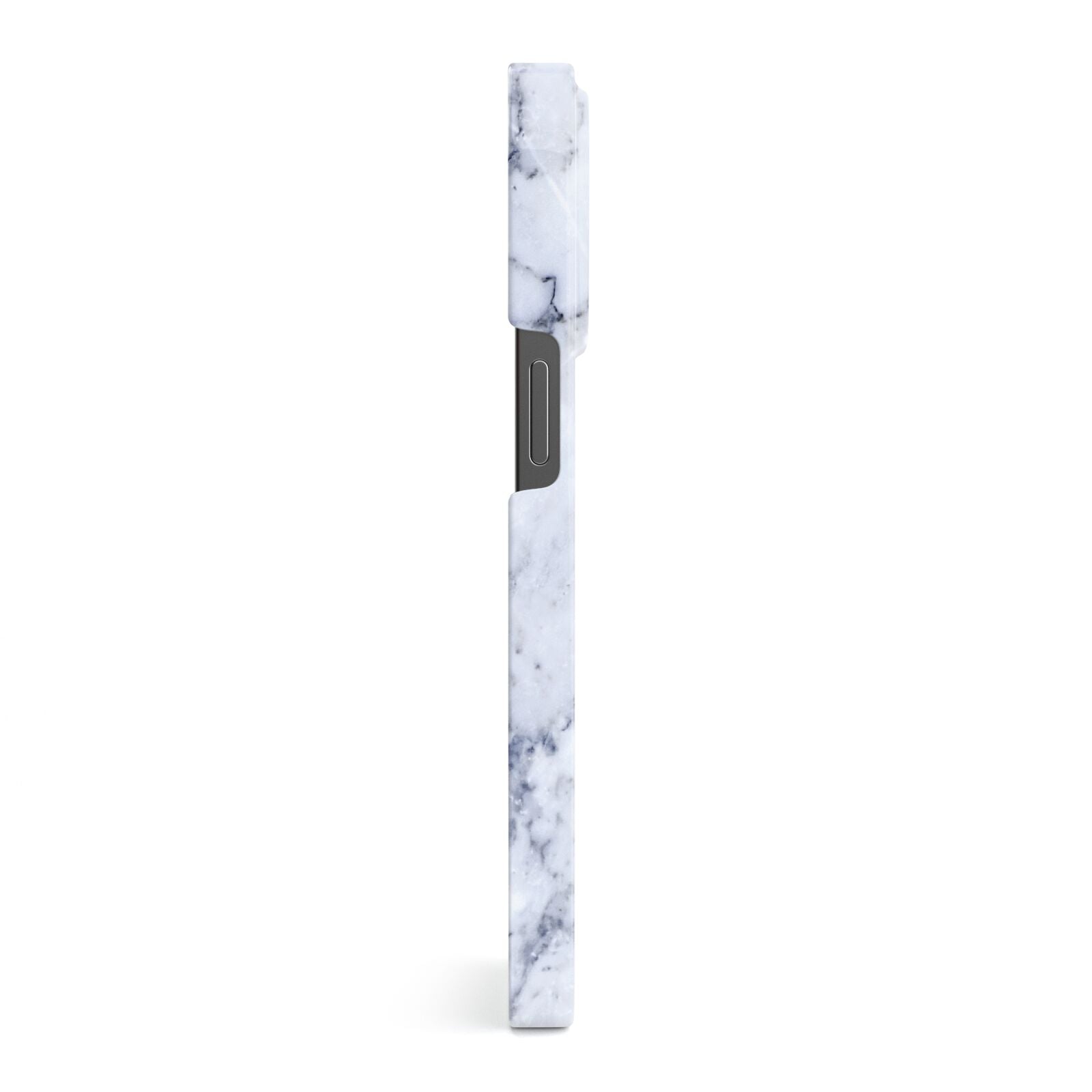 Faux Marble Blue Grey White iPhone 13 Pro Side Image 3D Snap Case