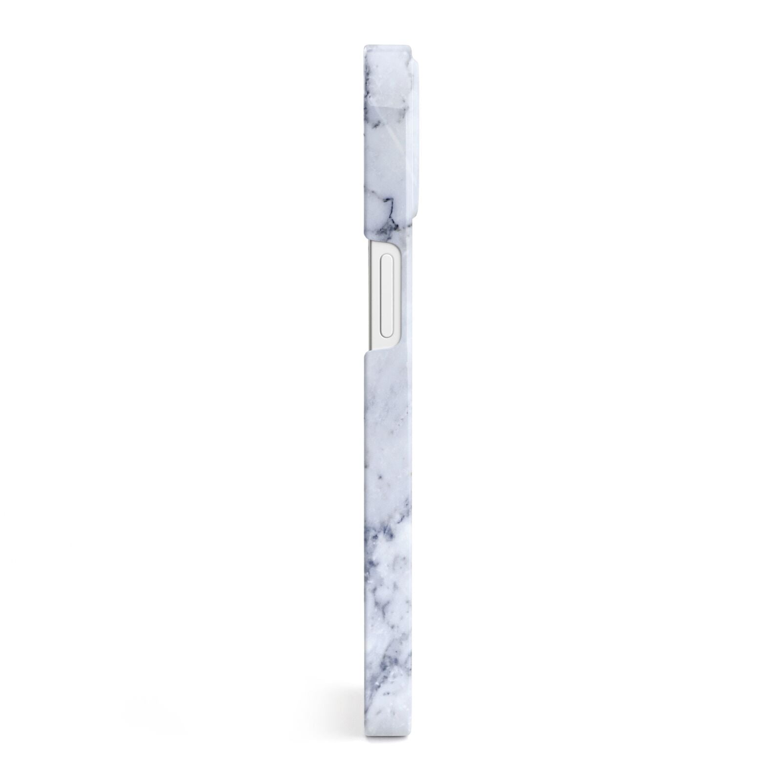 Faux Marble Blue Grey White iPhone 13 Side Image 3D Snap Case