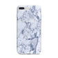 Faux Marble Blue Grey White iPhone 7 Plus Bumper Case on Silver iPhone