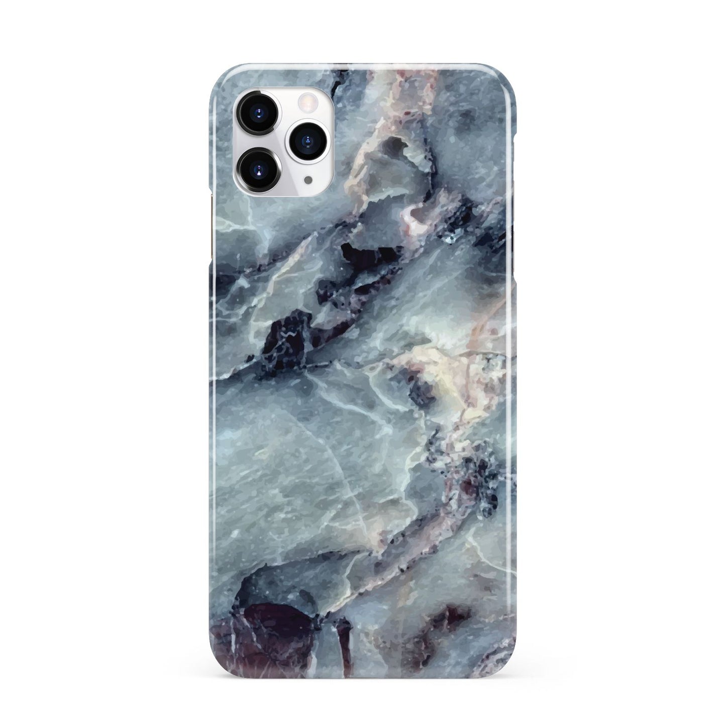 Faux Marble Blue Grey iPhone 11 Pro Max 3D Snap Case