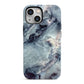 Faux Marble Blue Grey iPhone 13 Mini Full Wrap 3D Tough Case