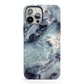 Faux Marble Blue Grey iPhone 13 Pro Max Full Wrap 3D Tough Case
