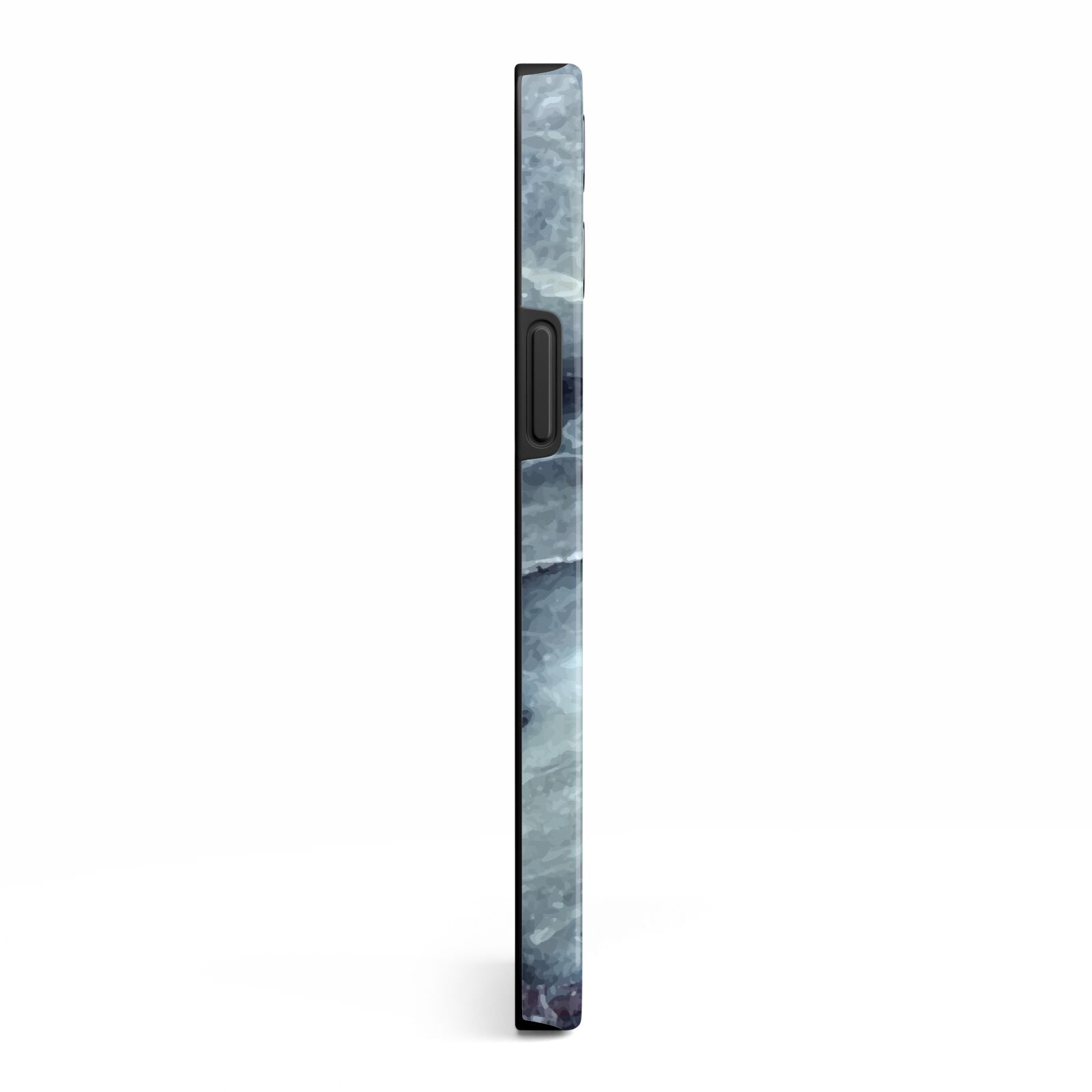 Faux Marble Blue Grey iPhone 13 Pro Max Side Image 3D Tough Case
