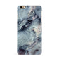 Faux Marble Blue Grey iPhone 6 Plus 3D Snap Case on Gold Phone