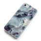 Faux Marble Blue Grey iPhone 8 Bumper Case on Silver iPhone Alternative Image