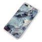 Faux Marble Blue Grey iPhone 8 Plus Bumper Case on Silver iPhone Alternative Image