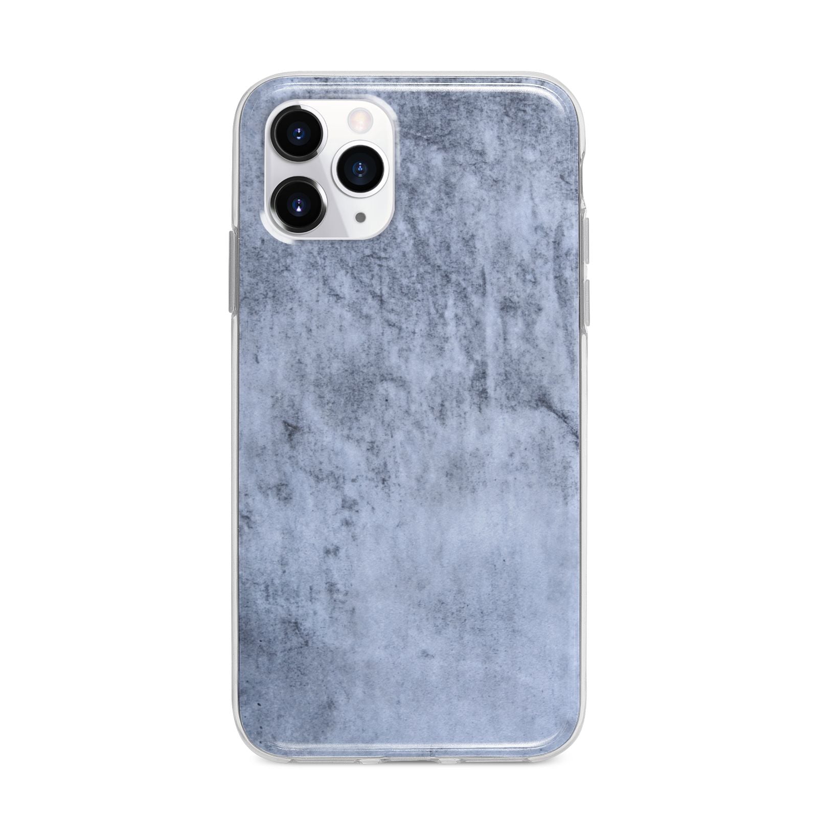 Faux Marble Dark Grey Apple iPhone 11 Pro Max in Silver with Bumper Case