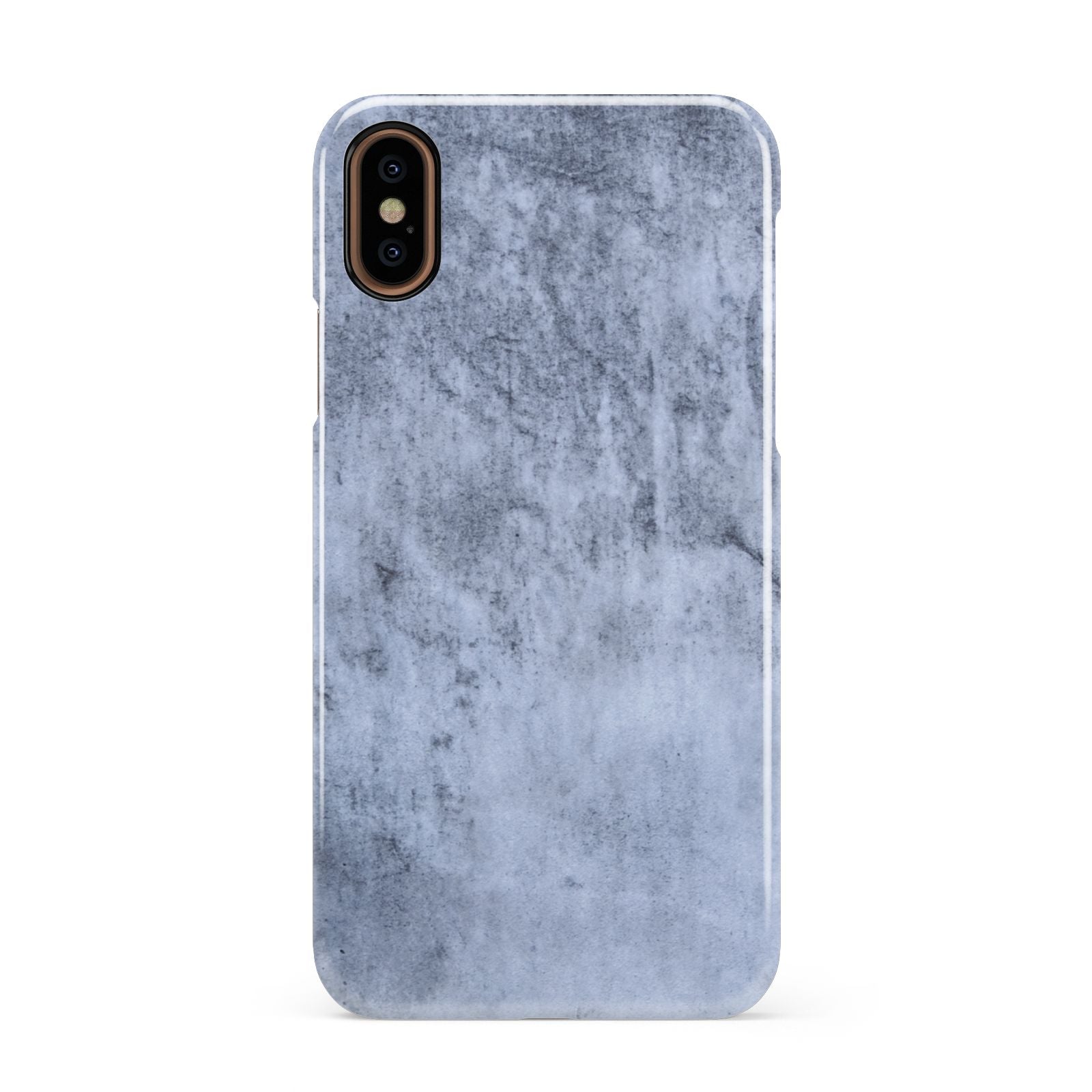 Faux Marble Dark Grey Apple iPhone XS 3D Snap Case