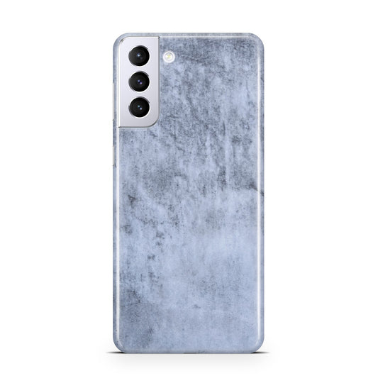 Faux Marble Dark Grey Samsung S21 Plus Phone Case