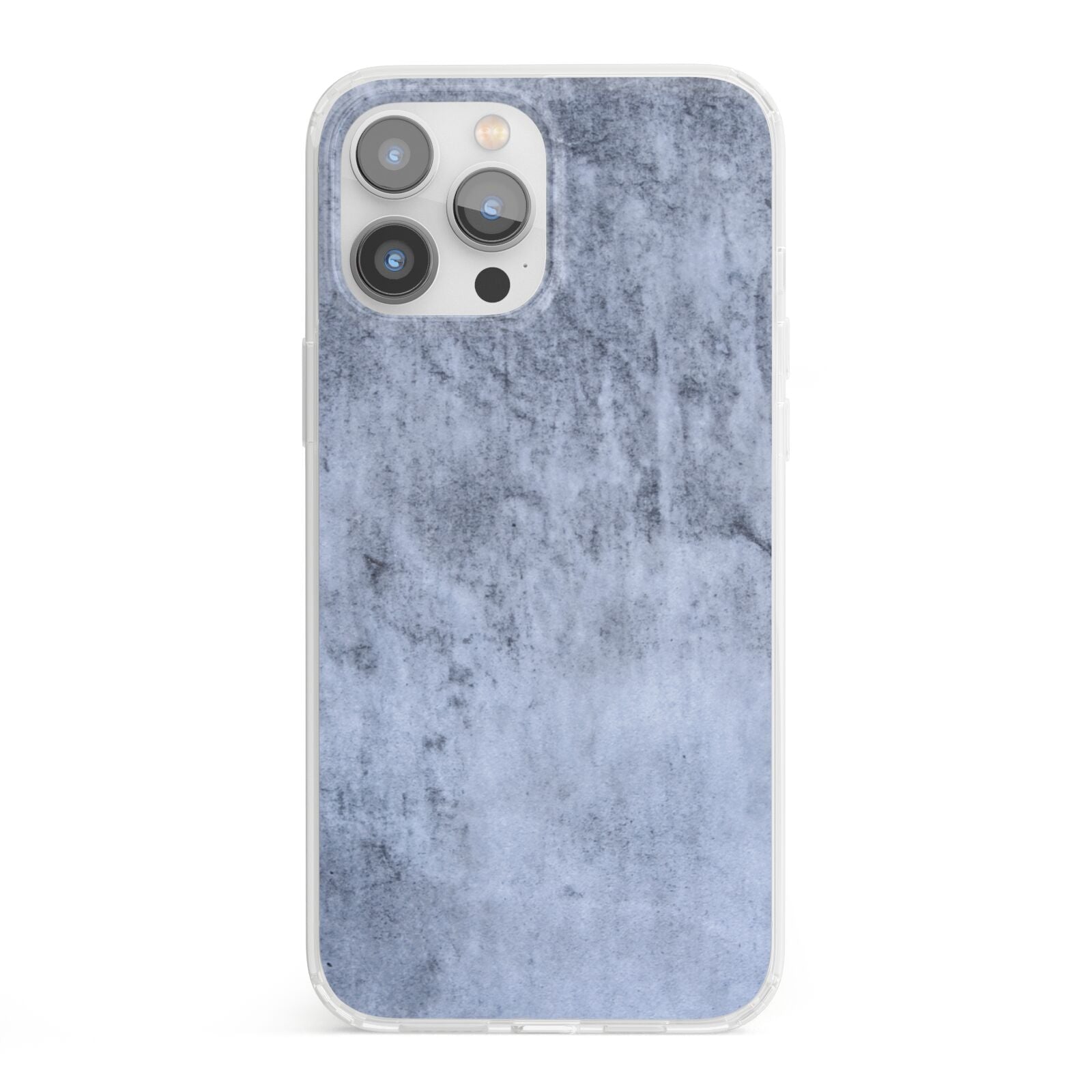 Faux Marble Dark Grey iPhone 13 Pro Max Clear Bumper Case