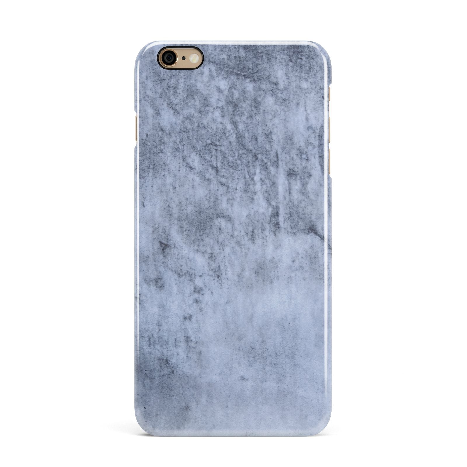 Faux Marble Dark Grey iPhone 6 Plus 3D Snap Case on Gold Phone