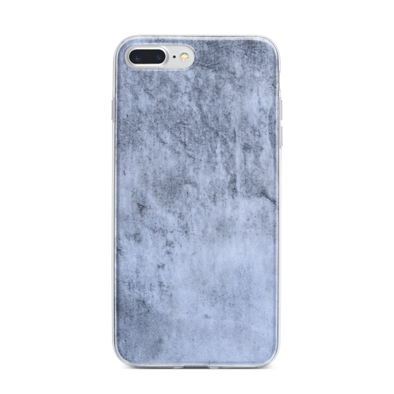 Faux Marble Dark Grey iPhone 7 Plus Bumper Case on Silver iPhone