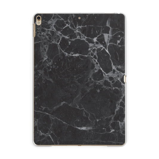 Faux Marble Effect Black Apple iPad Gold Case