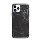 Faux Marble Effect Black Apple iPhone 11 Pro Max in Silver with Bumper Case