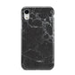 Faux Marble Effect Black Apple iPhone XR White 3D Tough Case