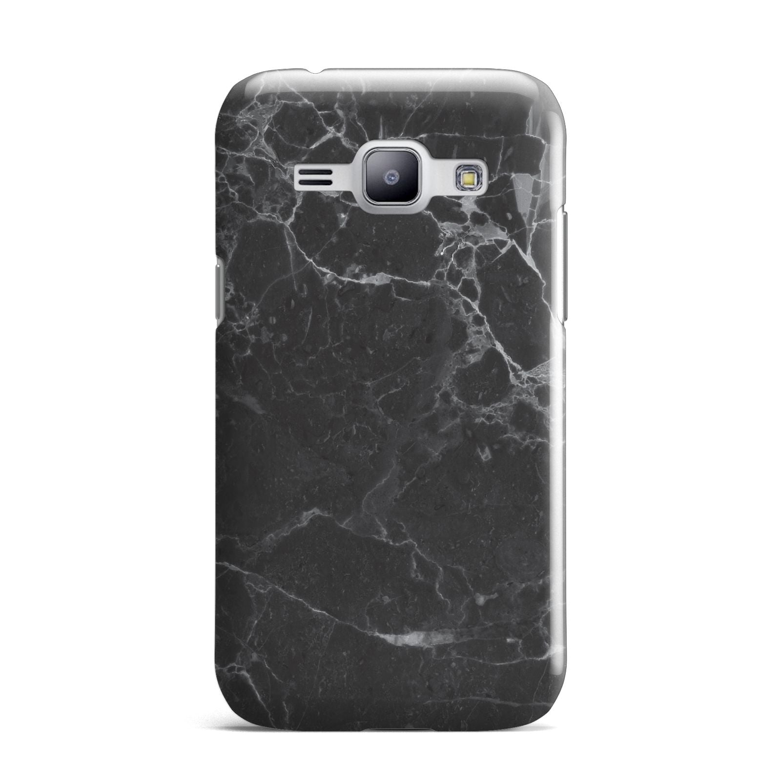 Faux Marble Effect Black Samsung Galaxy J1 2015 Case