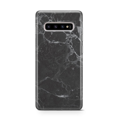 Faux Marble Effect Black Samsung Galaxy S10 Case