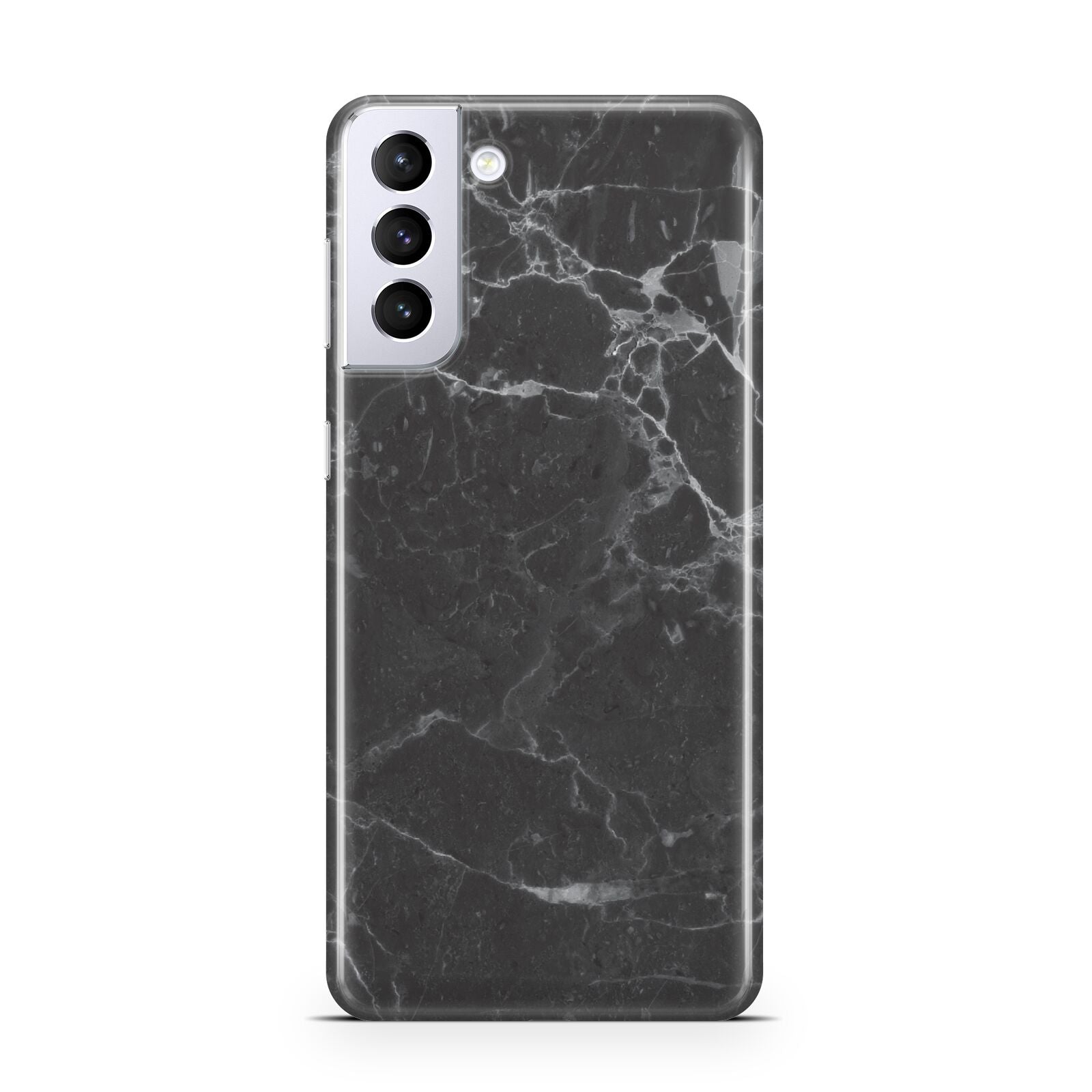 Faux Marble Effect Black Samsung S21 Plus Phone Case