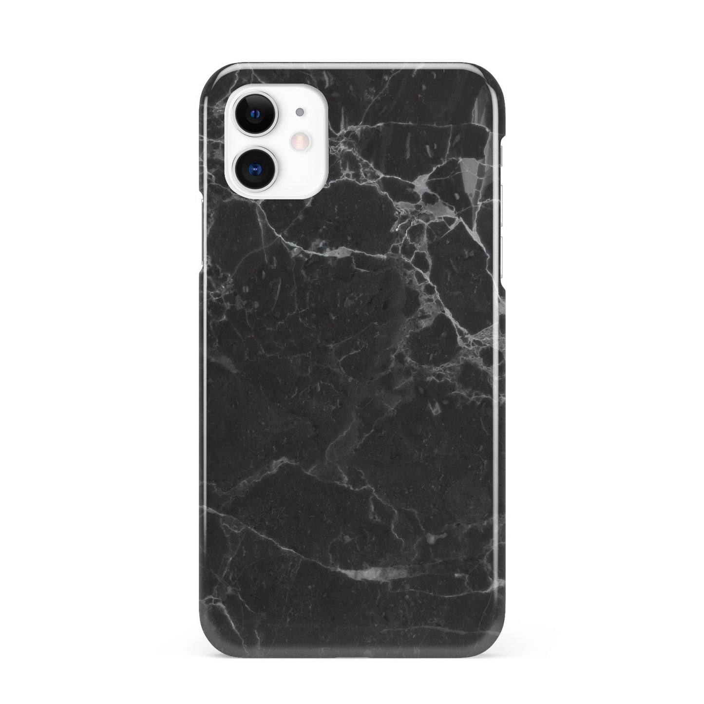 Faux Marble Effect Black iPhone 11 3D Snap Case