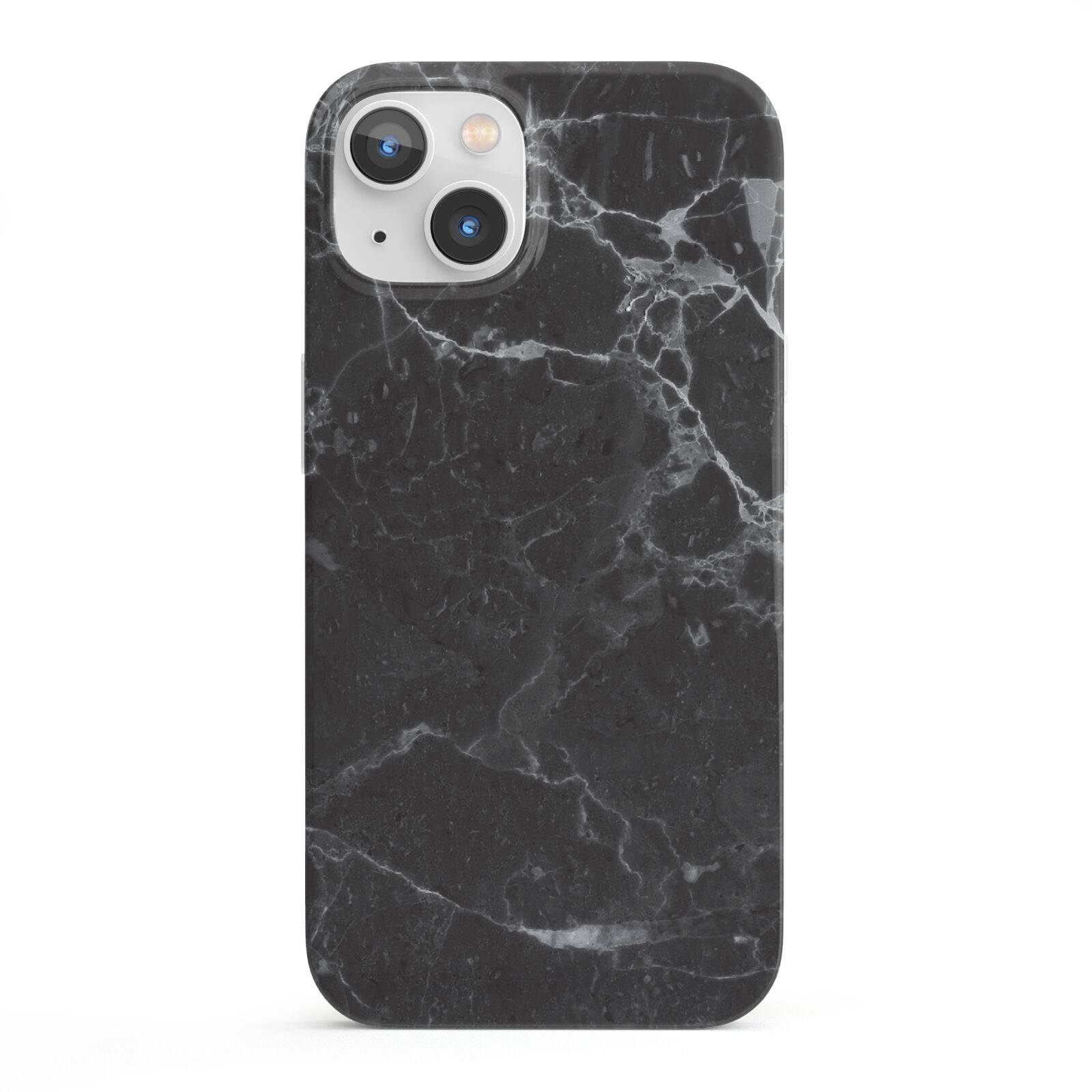 Faux Marble Effect Black iPhone 13 Full Wrap 3D Snap Case
