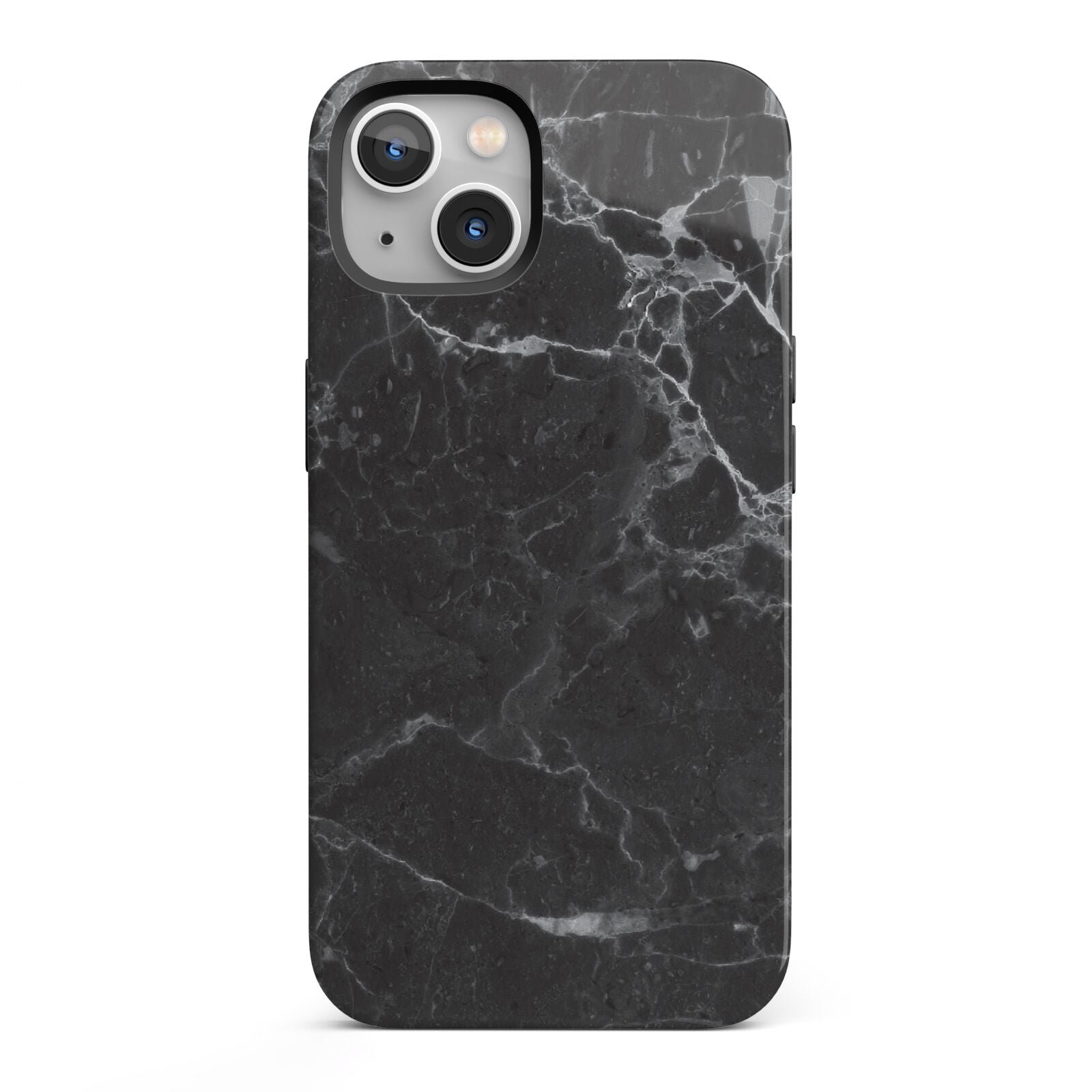 Faux Marble Effect Black iPhone 13 Full Wrap 3D Tough Case