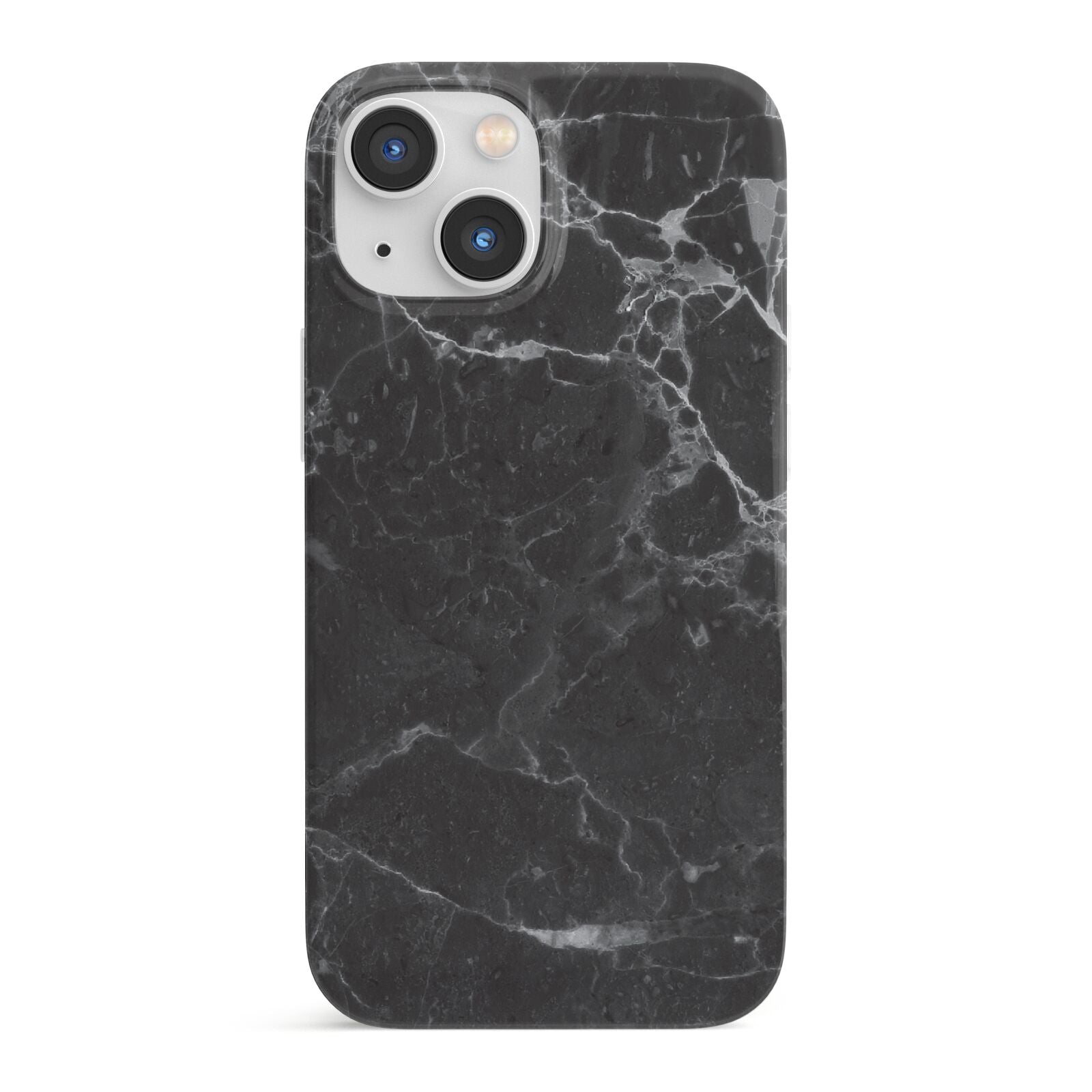 Faux Marble Effect Black iPhone 13 Mini Full Wrap 3D Snap Case