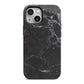 Faux Marble Effect Black iPhone 13 Mini Full Wrap 3D Tough Case
