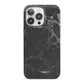 Faux Marble Effect Black iPhone 13 Pro Full Wrap 3D Snap Case