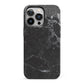 Faux Marble Effect Black iPhone 13 Pro Full Wrap 3D Tough Case