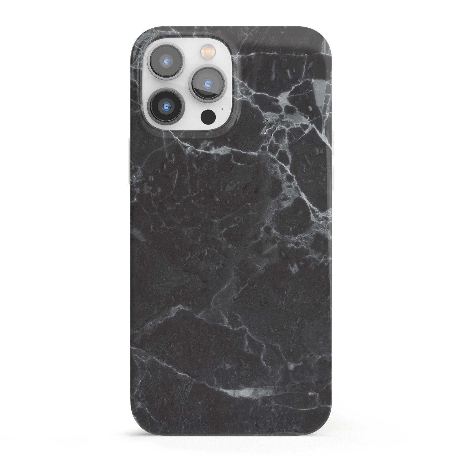 Faux Marble Effect Black iPhone 13 Pro Max Full Wrap 3D Snap Case