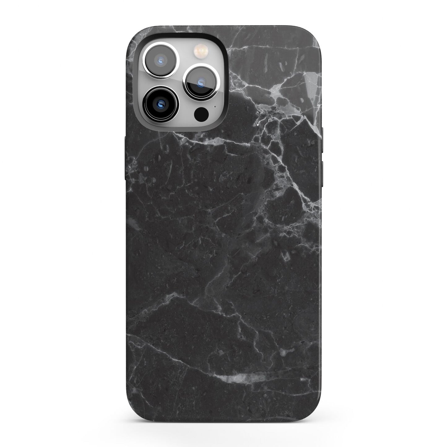 Faux Marble Effect Black iPhone 13 Pro Max Full Wrap 3D Tough Case