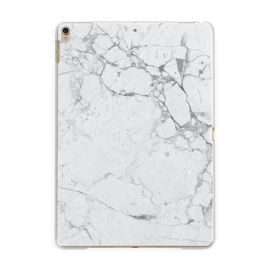 Faux Marble Effect Grey White Apple iPad Gold Case