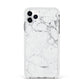 Faux Marble Effect Grey White Apple iPhone 11 Pro Max in Silver with White Impact Case