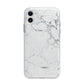 Faux Marble Effect Grey White Apple iPhone 11 in White with Bumper Case