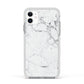 Faux Marble Effect Grey White Apple iPhone 11 in White with White Impact Case