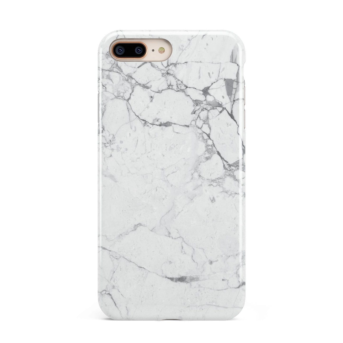Faux Marble Effect Grey White Apple iPhone 7 8 Plus 3D Tough Case