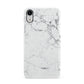 Faux Marble Effect Grey White Apple iPhone XR White 3D Snap Case