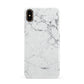 Faux Marble Effect Grey White Apple iPhone Xs Max 3D Snap Case