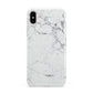 Faux Marble Effect Grey White Apple iPhone Xs Max 3D Tough Case