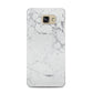 Faux Marble Effect Grey White Samsung Galaxy A5 2016 Case on gold phone